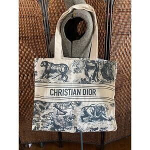 Christian Dior Dioriviera Blue and Cream Tote